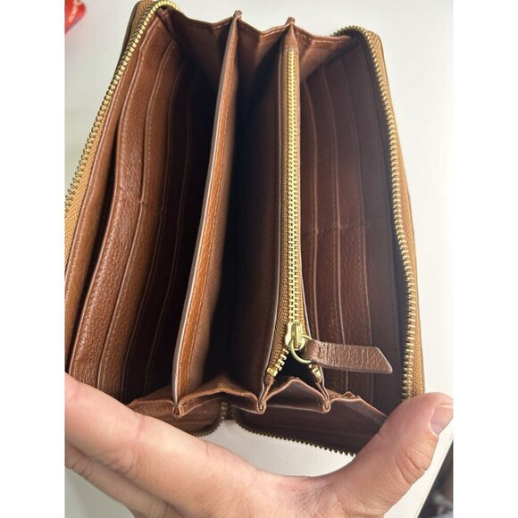 Fossil Caroline Leather Chevron Colorful Zip Around RFID Wallet - Picture 5 of 10